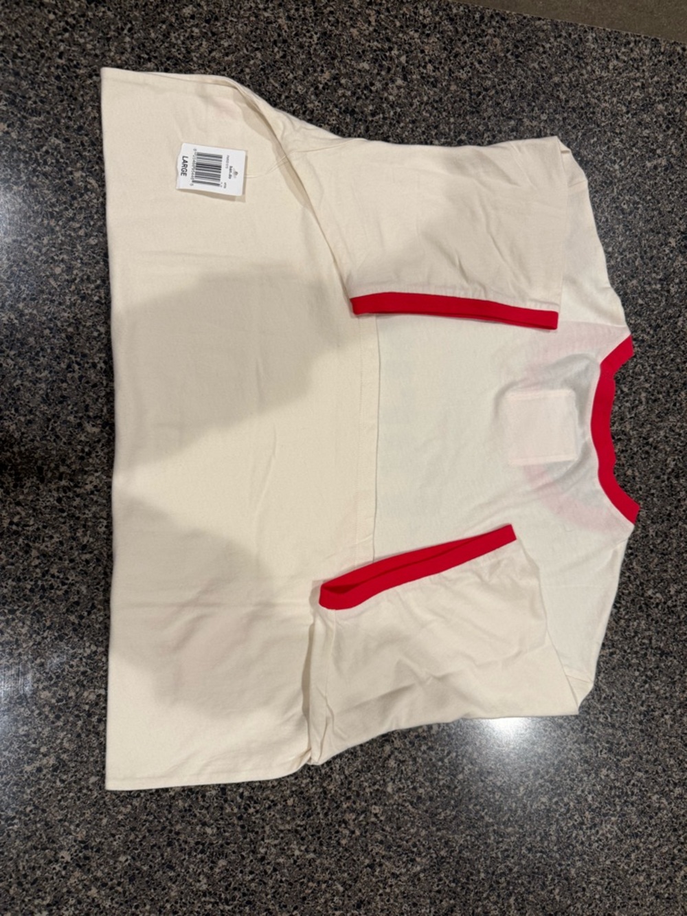 ban.do 'Paris Texas' Graphic Ringer Tee - Cream & Red - Picture 5 of 5